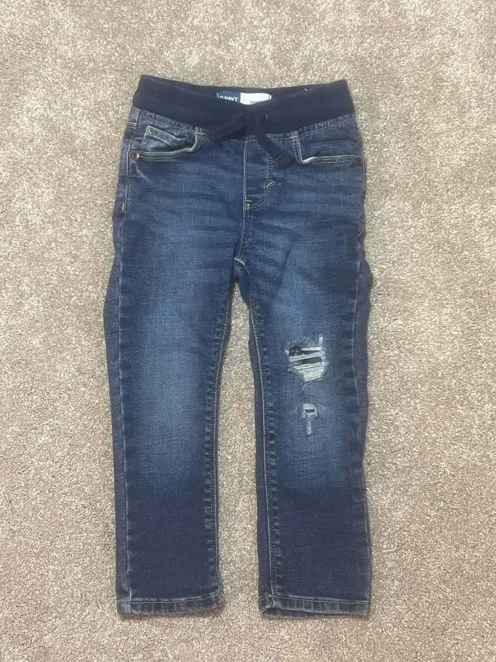 Old Navy 360 Stretch Pull-On Distressed Skinny Jeans Toddler Boys 3T